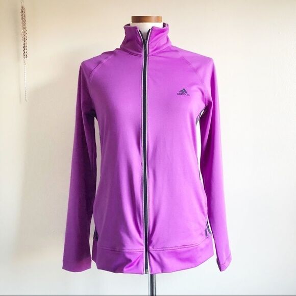 Adidas Purple Full Zip Light weight Jacket - Picture 2 of 8